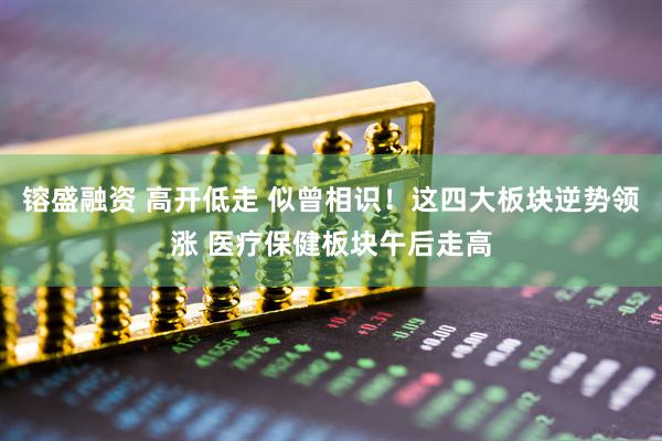 镕盛融资 高开低走 似曾相识！这四大板块逆势领涨 医疗保健板块午后走高