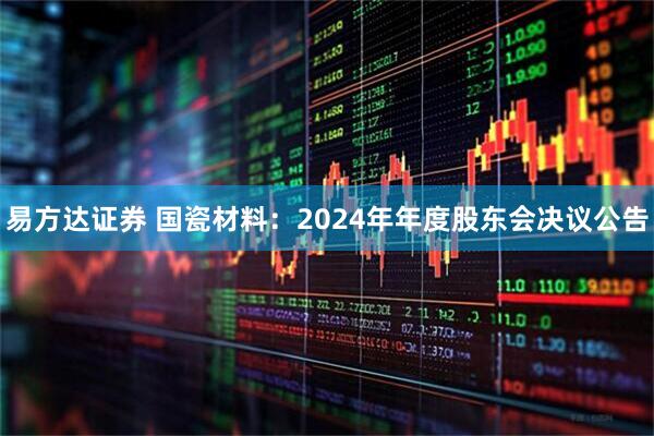 易方达证券 国瓷材料：2024年年度股东会决议公告