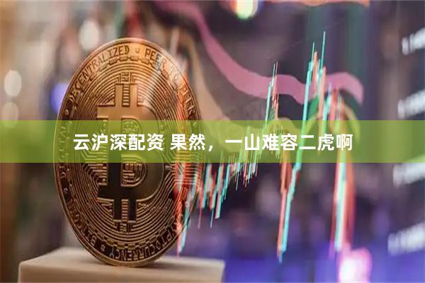 云沪深配资 果然，一山难容二虎啊