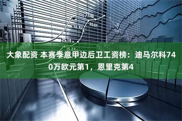 大象配资 本赛季意甲边后卫工资榜：迪马尔科740万欧元第1，恩里克第4