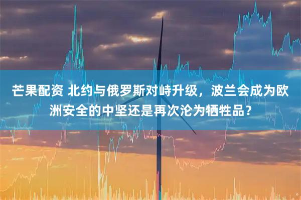 芒果配资 北约与俄罗斯对峙升级，波兰会成为欧洲安全的中坚还是再次沦为牺牲品？